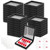 PEDOBALI 32 Pcs Press On Nail Packaging Box with 120 Pcs Adhesive Double Sided Tape, Black Artificial Nail Display Case, Earrings Storage Organizer, for Birthdays, Christmas Gift