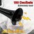 Socpuro 12V 150DB Car Air Horns with Compressor, 18 Inches Chrome Zinc Single Trumpet Truck Air Horn Set for Car Truck Train Boat