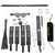 EXREIZST Black Spreader Bar with 4 Red Leather Straps Set Kit Adjustable Bar Training Tools Set Kit (Black/Black)