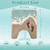 WREWING Beach-Themed U-Shaped Toilet Mat, Coastal Non-Slip Bath Rug with Wave Design & Footprints, Soft Absorbent Microfiber Floor Mat for Toilet Base, Machine Washable Bathroom Decor 22x20 Inch