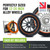 AlloyGator Orange Rim Protector for Car Wheels (Fits 12-24" Wheel Diameter) - Pack of 4 Premium Alloy Wheel Protector to Avoid Scratches & Scuffs - Adhesive Free Curb Rash Rim Protectors