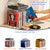 Bikoney Stackable Cube Acrylic Vinyl Record Storage, Tabletop Record Player Stand with Divided Vinyl Shelf, Vinyl Holder & Album Storage Box Crate Bin, Clear