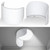 4-Pack 6-Inch Magnetic Recessed Light Half Shields, White Anti-Glare Covers for Ceiling Can Lights, Smooth Rounded Edge, Tool-Free Snap-On