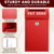 Yaocom Metal Money Cash Box,Red,10.2 X 5.7 X 2.8 Inch