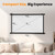 40 Inch Small Projector Screen, Upgrade Portable Pull Down & Roll Up Projector Screen for Car, SUV, RV, MPV, 16:9 HD 4K Mini Drop Down/Roll Down Movie Screen for Bedroom, Vans, Tent, Manual Rolling
