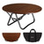 VILLEY Bamboo Folding Camping Table, 24" Round Card Table with Carry Bag