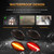DERMOKA LED Dually Bed Fender Side Marker Lights For 1999-2010 Ford F250 F350 F450 F550 Super Duty Trucks Smoked Len (Amber Red)