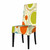 Numland Abstract Mid Century Geometric Pattern Seat Covers for Dining Chairs Orbits Green Orange Circle Artistic Stretchable Washable Soft Polyester for Hotel,Office,Ceremony,Banquet Party,1 Pc
