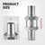EVIL ENERGY 1/2" Fuel Check Valve One Way Inline Non Return Diesel Gasoline Silver (12mm OD,2PCS)
