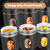Patelai 6 Pack Kitchen Canisters Set 20 oz Airtight Stainless Steel Canister Food Storage Container with Window Glass, Coffee Sugar Candy Jars Tea Organizer for Flour Cookies Spice Kitchen (Black)
