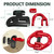 Heavy Duty Container Chain Bridle Hooks with Butterfly Clamps - Loading Hooks for Shipping Containers - Durable Steel Construction - 2-Pack