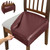 PU Leather Seat Covers for Dining Chairs Set of 4 Waterproof, Rear-Covered