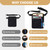 Professional Cleaning Apron with 5 Pockets and Adjustable Waist Belt, Bartender, Chef, Waiter - Women & Men, Restaurants, Cafes, Bars, Black
