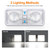 Aaleds RV Lights Interior, 12 Volt Led Lights 1000LM, Camper Lights 8W, RV Led Lights Interior Fixtures 12V, RV Ceiling Dome Light with Switch for RV/Camper/Trailer/Boat/Car (Natural White, 2Pack).