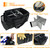 Large Cleaning Caddy Bag, Wearable Cleaning Supplies Organizer with Shoulder and Waist Straps, Multiple Compartments Tool Organizer with Detachable Divider for Cleaners (Black)
