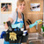 Large Cleaning Caddy Bag, Wearable Cleaning Supplies Organizer with Shoulder and Waist Straps, Multiple Compartments Tool Organizer with Detachable Divider for Cleaners (Black)
