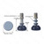 CSFMC Furniture Leveler Swivel Feet PTFE(Teflon) Bottom(25mm Base),Threaded Shank(1/4-20) Adjustment Pads,Table/Chair/Cabinet/Sofa Medium Legs Leveling,Nuts Installation and Floor Protection(16 Pack)
