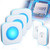 Wireless Doorbells for Home Flashing Light Doorbell with 2 Buttons & 3 Receivers Hearing Impaired Doorbell 1200Ft 36 Ringtones 4 Volume (White) FUHONGRUI