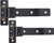 13'' Heavy Duty Strap Gate Hinges 900 LBS,180° or 90° Smooth Open Hinge