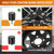 CLUBRALLY SS Golf Cart Wheel Center Caps-4 Pack,Fits EZGO,Club Car,Yamaha - 2.75" Black Hub Caps for 8, 10, 12 inch Rims,Push-in Style,Height 3.21"