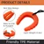 YANMAKE 10 Pack First Responder Door Stops, Orange Door Stopper Wedges