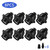 Aplstar Black E26/ E27 Light Sockets, Retro Edison Lamp Holder with E26 Medium Screw, 200℃ Heat Resistant Standard Screw-in Lamp Socket for Vintage Edison Bulbs Pendant Lamp (8PACK)