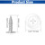 Bykonh #8 x 3/4" Modified Truss Wafer Head Wood Screws, Alloy Steel Fast Self Tapping Screws with Cross Drill Tail, White Head, Zinc Plated, 100 PCS