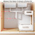 2-Pack Under Sink Storage Organizer, Large 2-Tier Elegant Mesh Pull Out Shelf for Kitchen and Bathroom Cabinet Organization, L-Shaped and Adjustable Height Design for Maximum Space Efficiency-White
