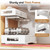 2-Pack Under Sink Storage Organizer, Large 2-Tier Elegant Mesh Pull Out Shelf for Kitchen and Bathroom Cabinet Organization, L-Shaped and Adjustable Height Design for Maximum Space Efficiency-White