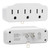 3 Prong Outlet Extender, HITRENDS 3 Way Plug Adapter, Power Splitter 3 Prong with Grounded Plug, 3 Outlet Adapter Use for Home/Office/Dorm, White, 2 Pack