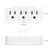 3 Prong Outlet Extender, HITRENDS 3 Way Plug Adapter, Power Splitter 3 Prong with Grounded Plug, 3 Outlet Adapter Use for Home/Office/Dorm, White, 2 Pack