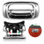 BSAMZO Chrome Exterior Rear with Rod Clips Tailgate Door Handle and Bezel Lock Set Replacement for 1999-2007 Chevy Silverado GMC Sierra 1500 2500 3500 Replaces# 15997911