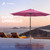 JEAREY 9FT Outdoor Patio Umbrella, Market Umbrella, Rose Pink