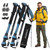 KINGGEAR Hiking Poles 9.7oz 7075 Aluminum Adjustable 2-Pack