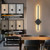 SUNHLEXY Battery Operated Wall Sconces Set of Two Wireless Rechargeable Light with Remote - Black Wall Lamp Dimmable Modern Sconces Home Decor for Bedroom Living Room Hallway Timing 23.6 Inch