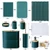 Icegrey Bathroom Accessories Set, 25PCS Bathroom Set with Shower Curtain Set and Rugs, Trash Can, Toothbrush Holder, Soap Dispenser, Soap Dish, Toilet Brush, Trash Can and Towel, Dark Green
