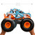 Hot Wheels Monster Trucks RC Toy, Remote-Control Transforming Rhinomite in 1:12 Scale & 1:64 Scale Race Ace, Converts into Launcher, Connects to Track