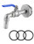 QWORK Drum Faucet for 55 Gallon Steel/Plastic Drum, 2" Stainless Steel Barrel Faucet with 90 Degree 3/4" Outlet and EPDM Gasket, No Leaking, for Water, Diesel, Gasoline, Other Liquids