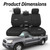runfider Truck Bench Seat Cover Fit for Toyota Tacoma 2005 2006 2007 2008 2009 2010 2011 2012 2013 2014 Custom Made Exact Fit A30 Durable Polyester Fabric - Black