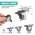 Luxinika Small Caster Wheels 1 Inch Low Profile Swivel Plate Casters Set 8