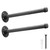Boshangjia Industrial Pipe Clothing Rack 12 Inch 4 Pack, Closet Rod for Hanging Clothes, Wall Mounted Clothes Rack Heavy Duty Metal Shelving Brackets Vintage Rustic Garment Hanger