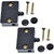 2Pcs Black Cabinet Lamp Switch, 12V 24V 110V Automatic Door Switch, Wardrobe Touch Switches, Closet Light Switch for Cabinets, Closet, Wardrobe