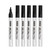 ZEYAR Permanent Markers, Bullet Tip, Aluminum Barrel, Waterproof and Smear-Proof, Quick Drying ink- Great on Plastic,Wood,Stone,Metal and Glass for Doodling and Marking (6 Black Color)