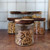 Mason & Fable Ribbed Glass Jar with Wooden Lid 17oz, Set of 3 | Airtight Fluted Storage Canisters for Food, Tea, Coffee, Candy/Spice | Organization Canisters for Home & Kitchen