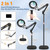 KIRKAS 12X 30X Magnifying Floor Lamp, 11.2in Stable Base Magnifier Black