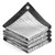 LOVE STORY 85% Reflective Aluminum Shade Cloth, 10' x 20' Silver Sun Tarp