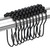 Shower Curtain Hooks Rings for Bathroom, 12PCS Matte Black Stainless Steel Rust Resistant Shower Curtain Rings for Shower Curtains, Kitchen Utensils, Bathroom Decorations, etc.