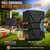 Outdoor TV Trolley Cover for 55-60 Inch Screen, Heavy Duty 600D Waterproof Rolling TV Stand Cover, Weatherproof Mobile TV Cart on Wheels Protector with Remote Pocket, Black 55"x15"x57"