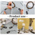 200Pcs Black Price Tags Gift Tags with Elastic String 1×0.47 Inch