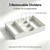 gianotter Desk Organizers and Accessories, Monitor Stand with Drawer and 2 Pen Holder, Desktop Organizer Suitable for Offices and Dormitories (Matte White)